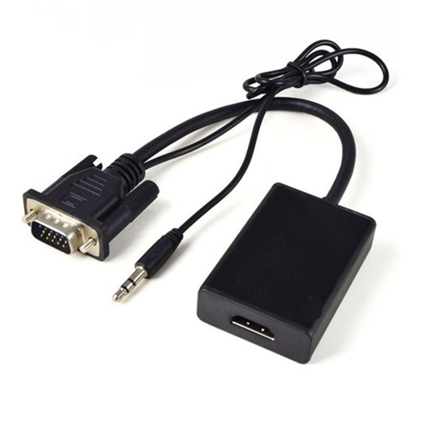 Cáp VGA to HDMI + tặng cáp HDMI 1.5m kết nối máy tính với Tivi