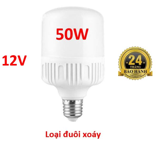 Bóng đèn led 12V đuôi xoáy, công suất 30w 40w 50w, đèn led ắc quy