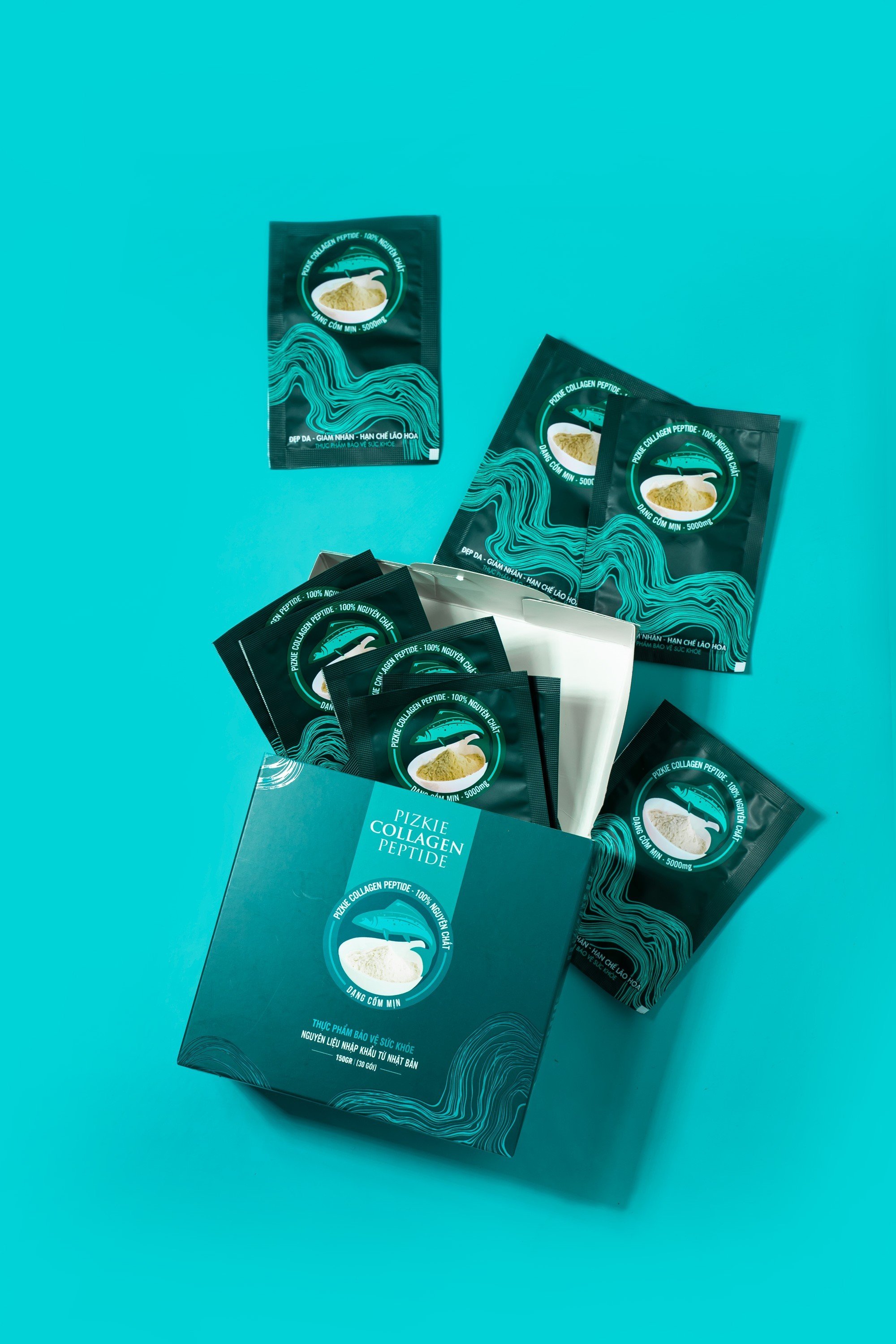 PIZKIE COLLAGEN PEPTIDE - Nguyên Liệu Nhập Khẩu Nhật Bản Trẻ Hóa da 150gr