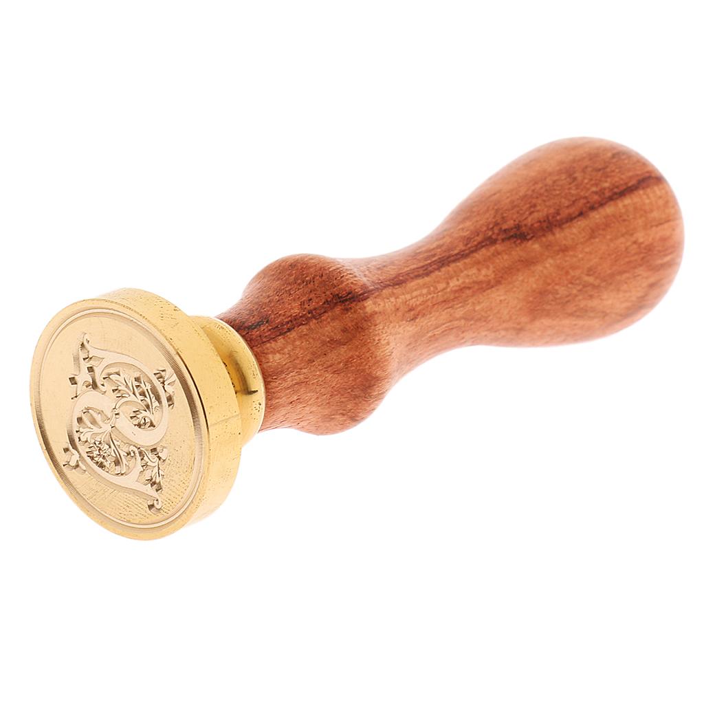 1PC Retro Letter A-Z Sealing Wax Classic Initial Wax Seal Stamps Alphabet DIY Decorative Letter Wooden Stamps Craft Gift