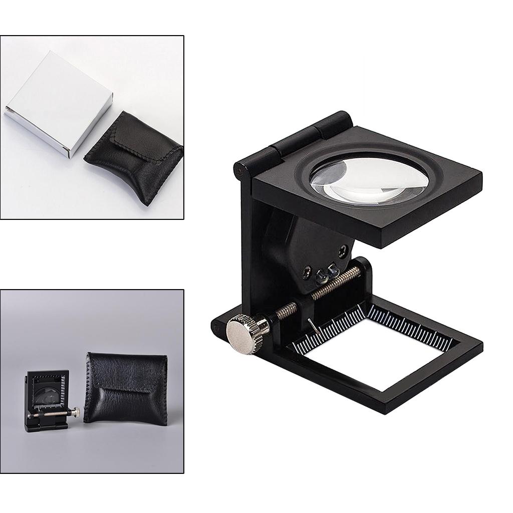 10X Foldable Optical Glass Magnifier Inspection Mirror for Jewelry