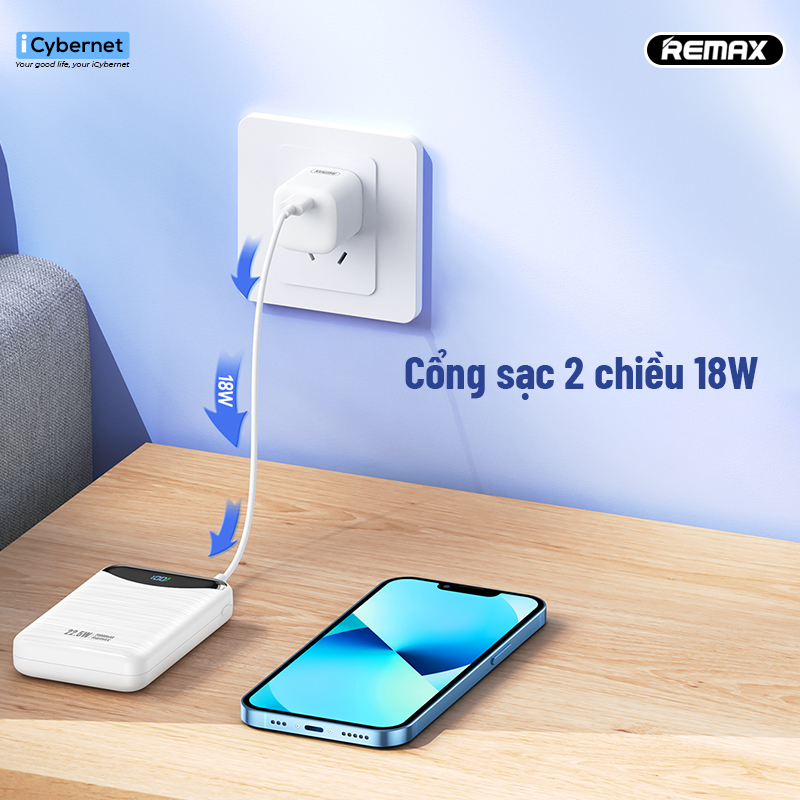 Sạc dự phòng sạc nhanh 22.5W Remax RPP-68 dung lượng 20000mAh - Hàng chính hãng