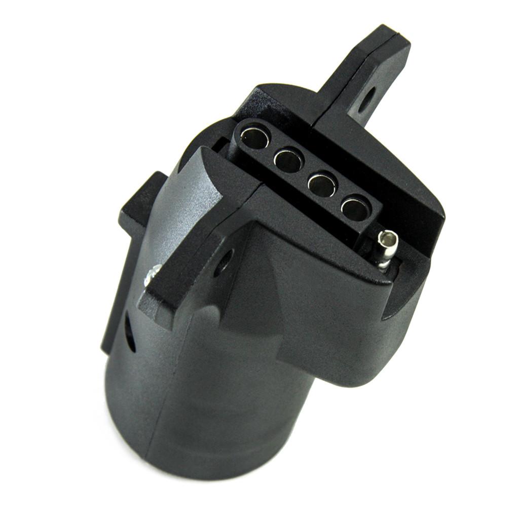 7 Pin To 5 Pin Round Trailer RV Light Connector Adapter Plug Converter