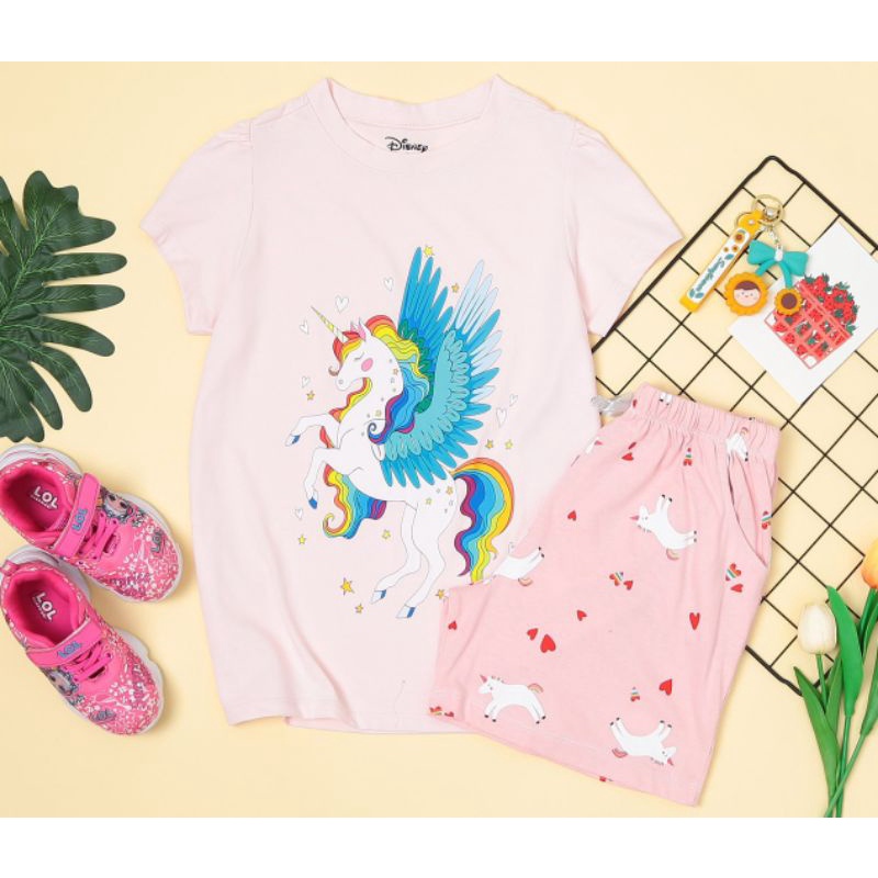 Bộ cotton ngắn tay cho bé gái 4-14t