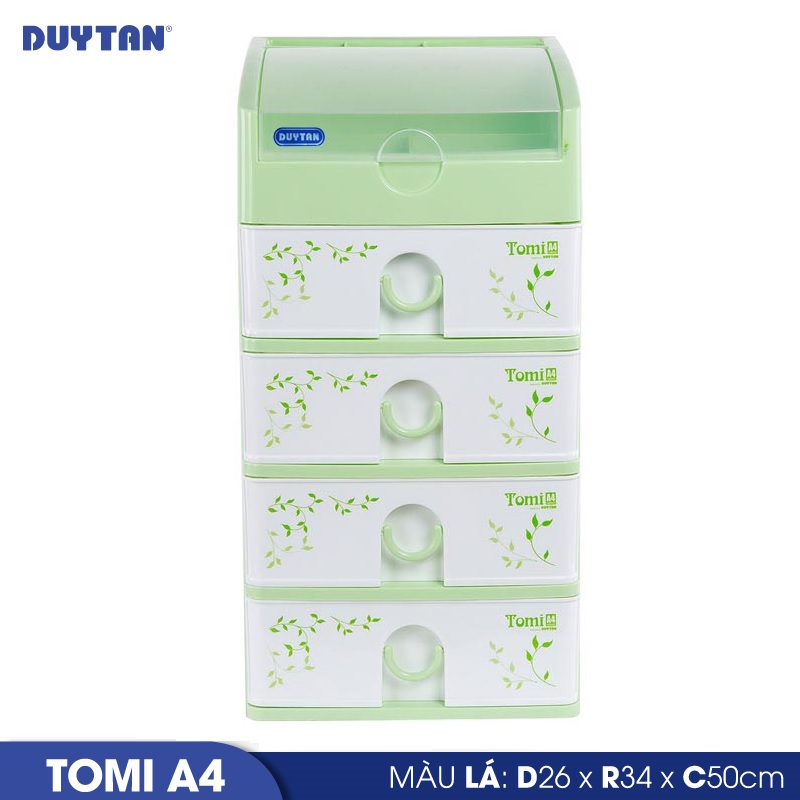Tủ nhựa Duy Tân Tomi A4 5 ngăn (26 x 34 x 50 cm) - 52206 - Giao màu ngẫu nhiên - Hàng chính hãng