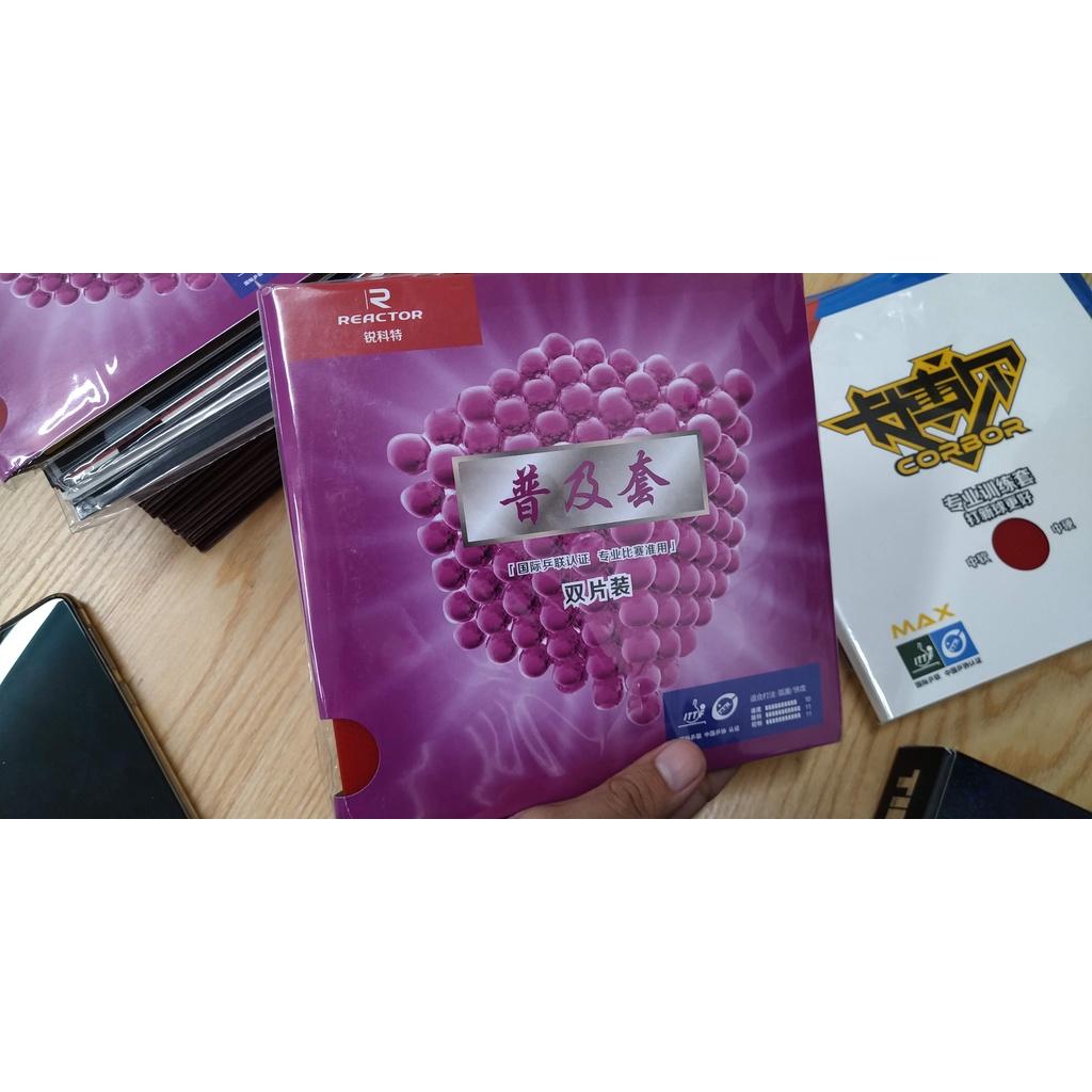Combo vợt đánh bóng bàn kết hợp cốt LOKI RXTON 1 và 2 mặt Reactor corbor
