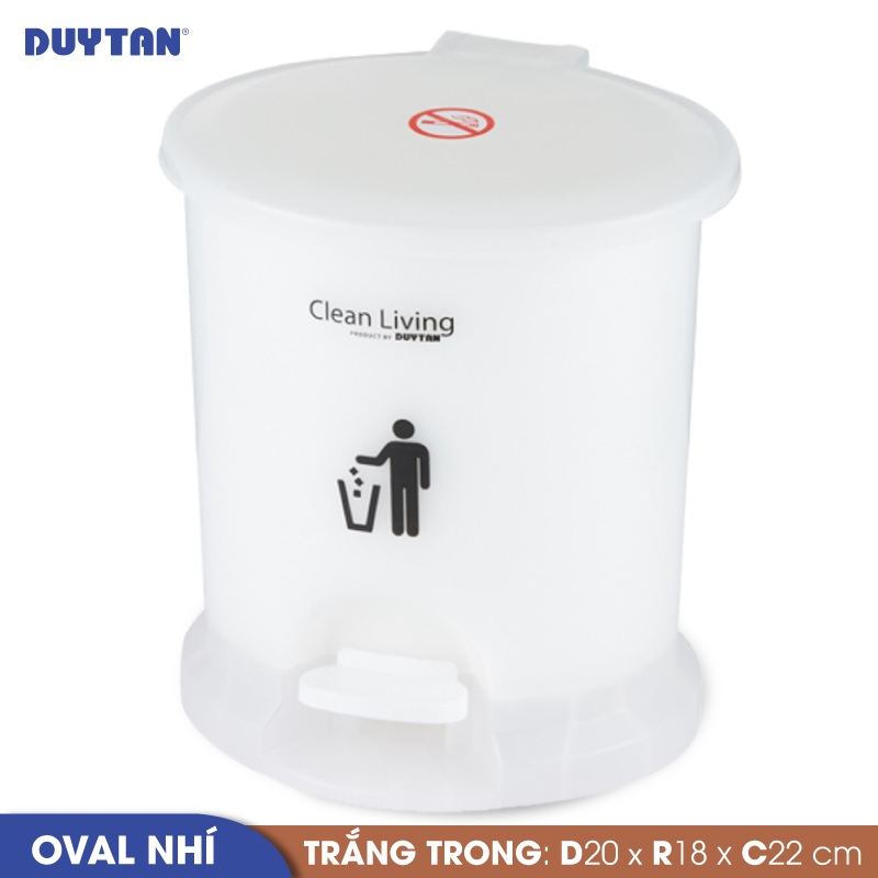 Thùng rác oval nhí nhựa Duy Tân - 22179 - Giao màu ngẫu nhiên - Hàng chính hãng
