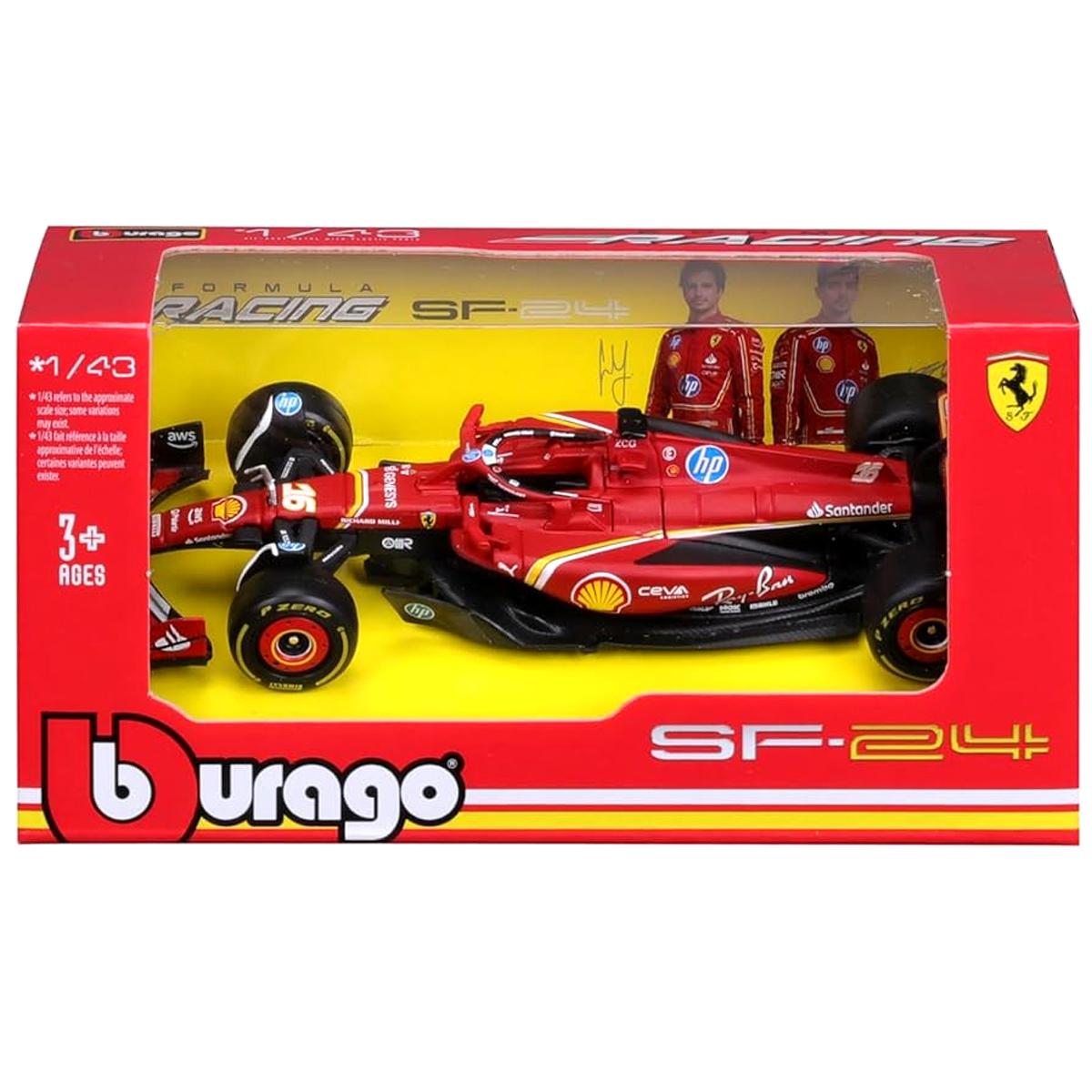 Đồ Chơi Mô Hình Xe Đua F1 1:43 Ferrari Racing-SF-24 (2024) - Bburago 16/18-36844