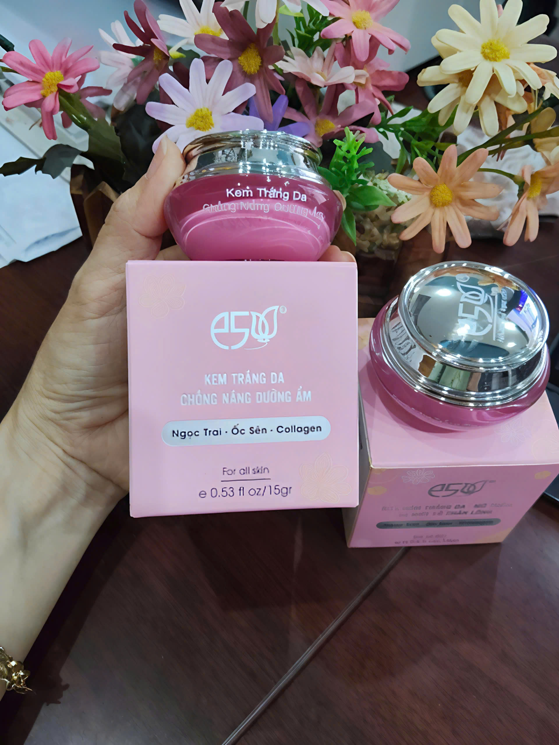 Kem trắng da chống nắng dưỡng ẩm 15g (kem nén) E5