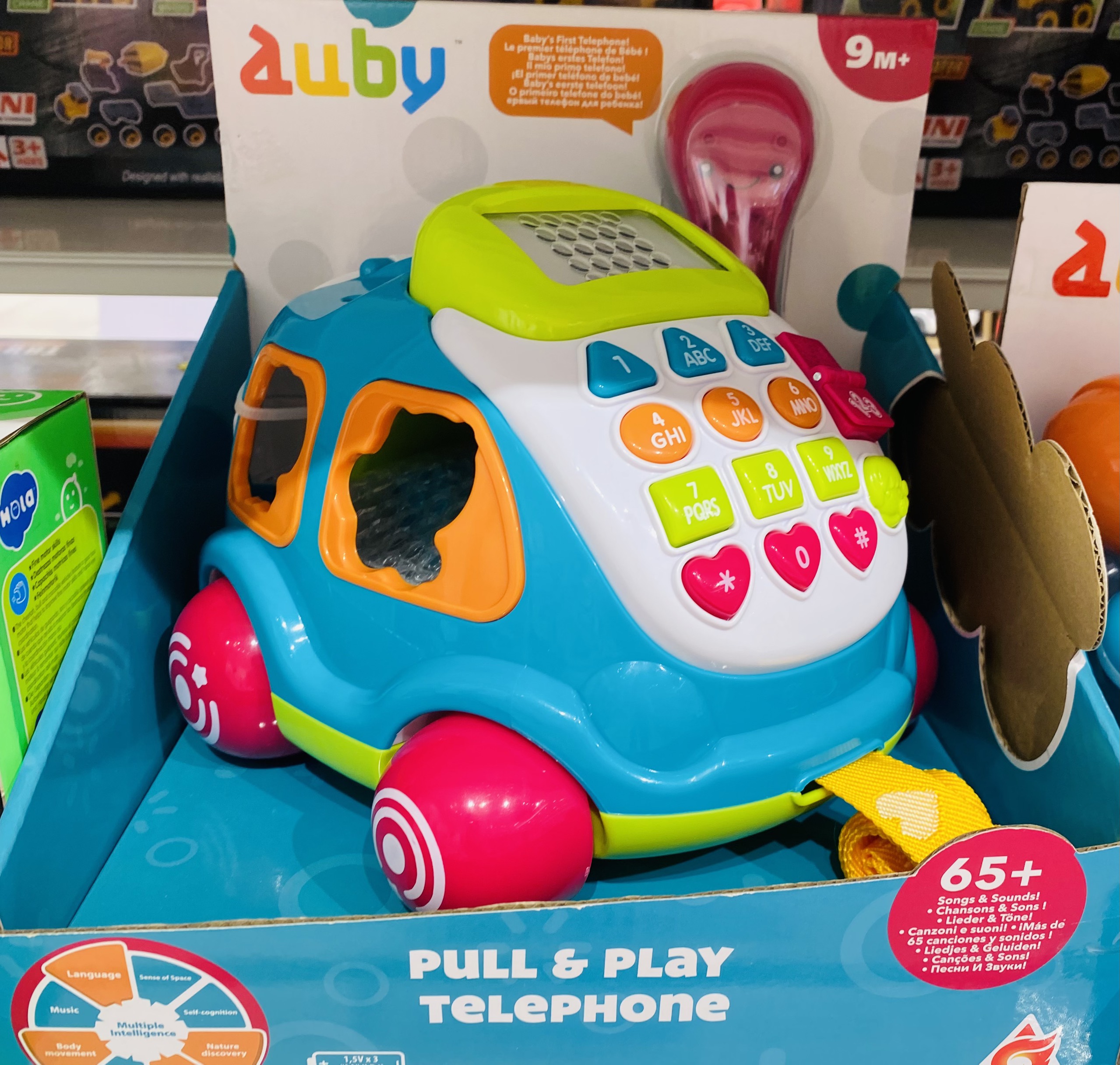 Xe thả khối có nhạc Auby Pull &amp; Play Car Phone