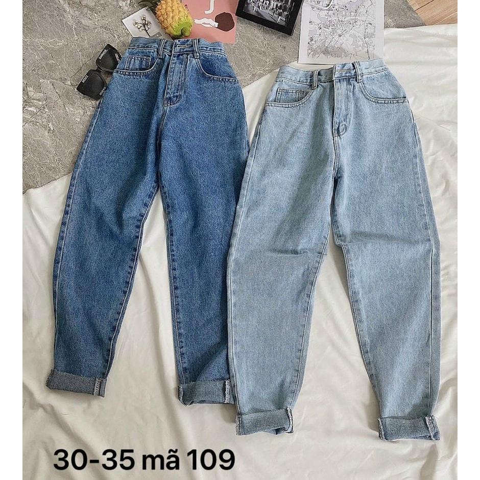 Quần baggy jean nữ trơn size đại