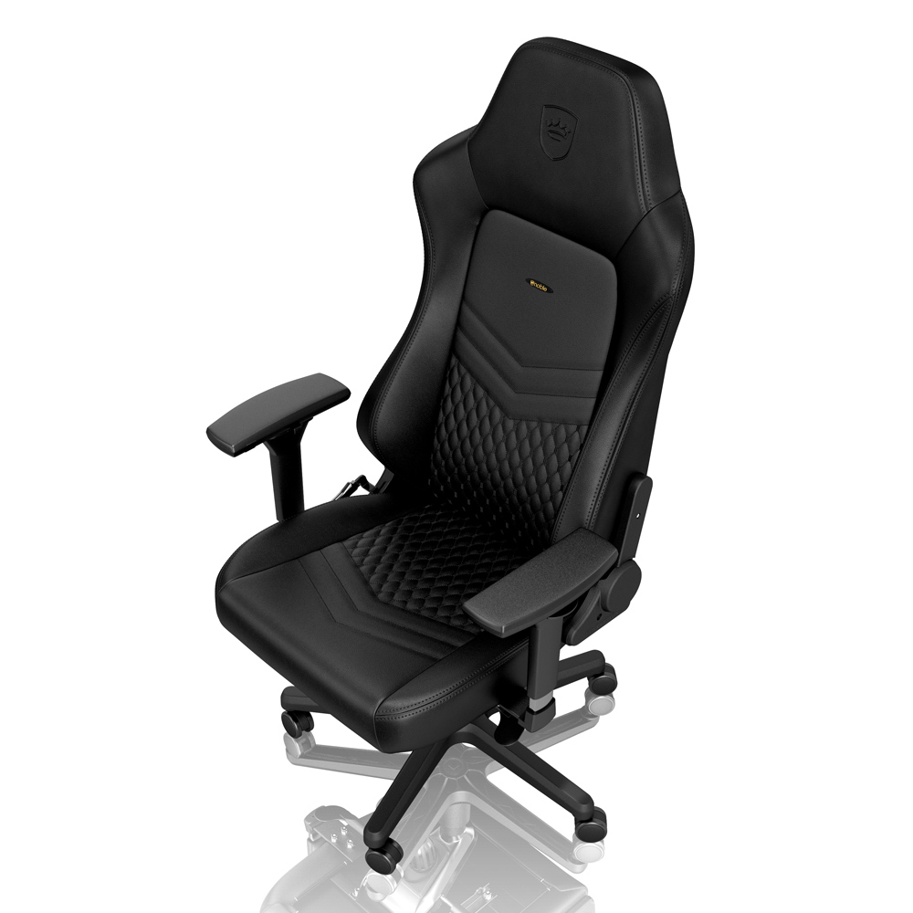 Ghế gaming cao cấp Noblechairs Hero Real Leather Black - Hàng chính hãng