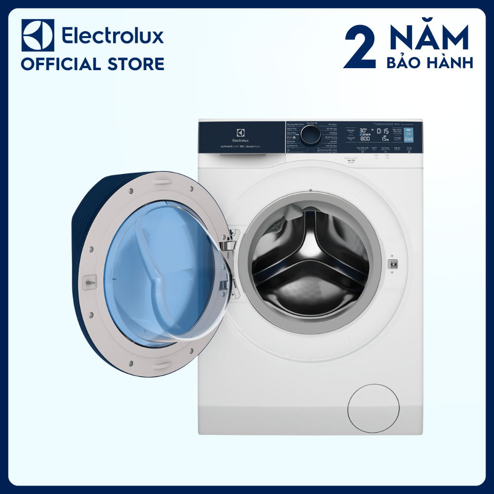 [Free Giao lắp] Máy giặt cửa trước Electrolux 11kg UltimateCare 700 - EWF1142Q7WB - Giặt sạch sâu, không cặn giặt tẩy, diệt 99.9% vi khuẩn, kết nối Wifi, tư vấn chăm sóc quần áo [Hàng chính hãng]