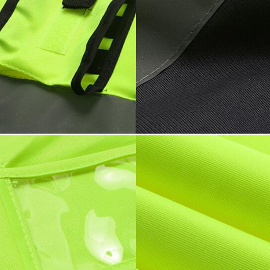 3x High Visibility Safety Vest, Neon Yellow Style-F