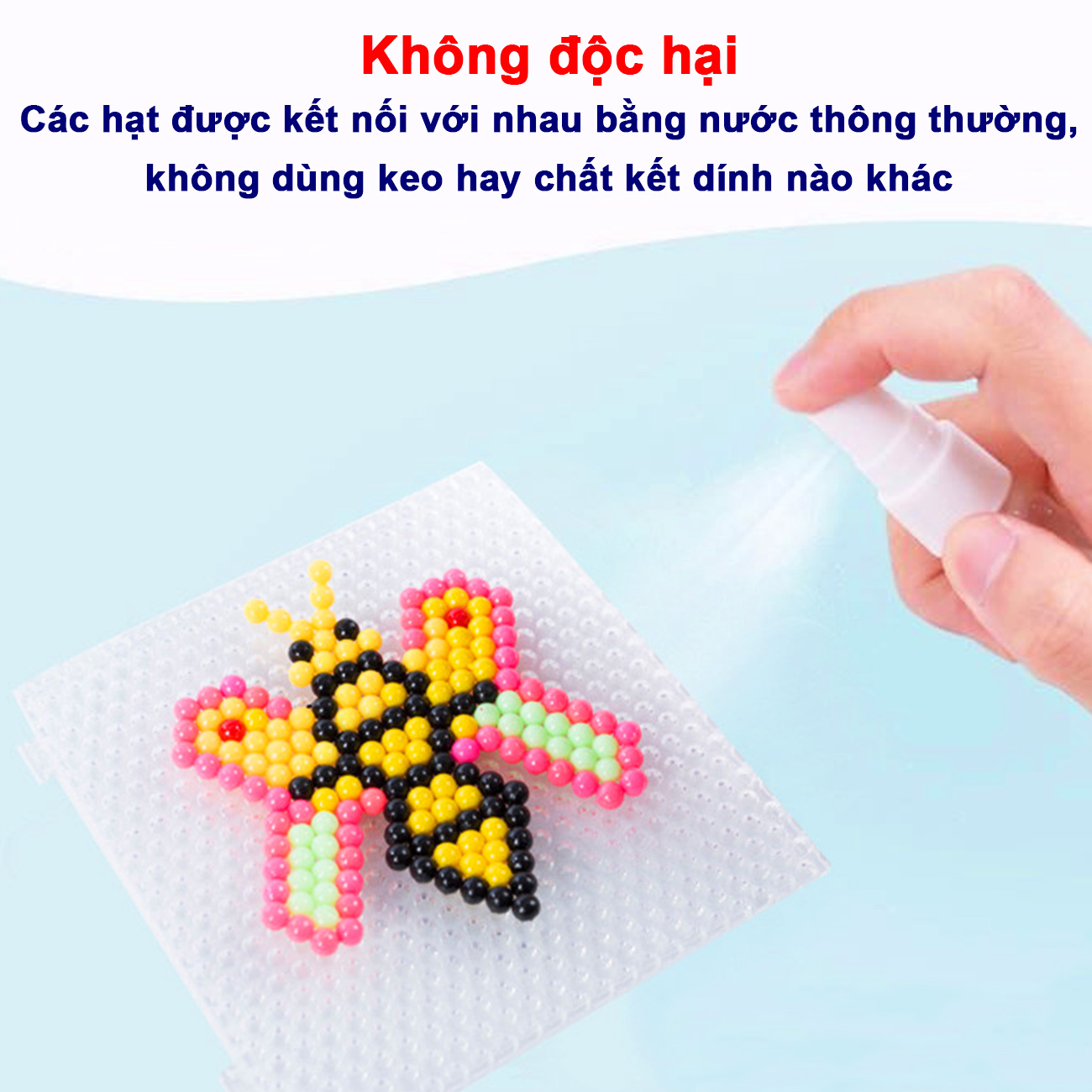 Hạt đậu thần kì nhiều màu sắc Baby-S, Bộ đồ chơi xếp hình hạt nhựa sáng tạo rèn luyện tư duy cho bé – SDC013