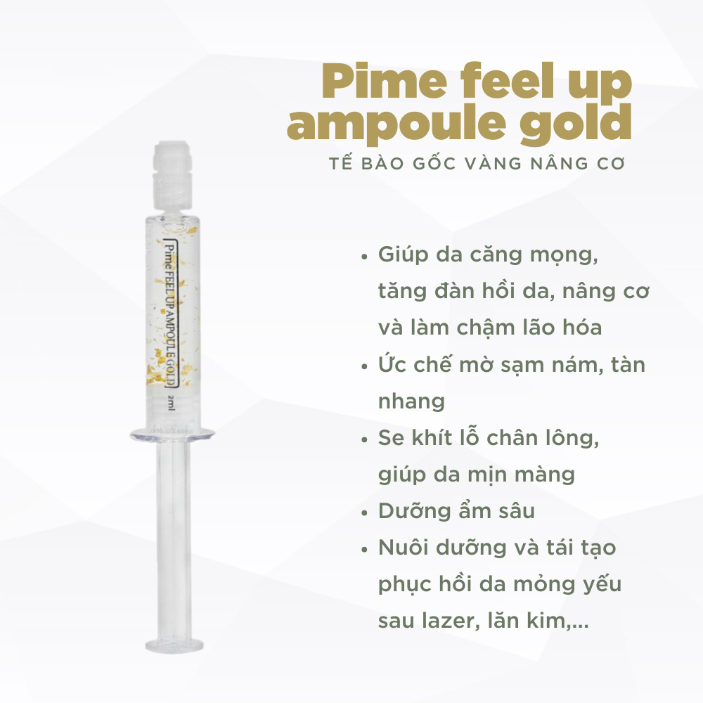 Tế bào gốc vàng 24k trẻ hóa nâng cơ Pime Feel Up Ampoule Gold (lẻ ống 2ml)