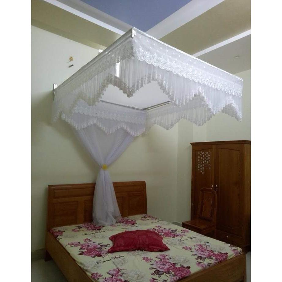 Màn khung voan lạnh ảnh thật m2 m6 m8 2m2 - Không kèm khung