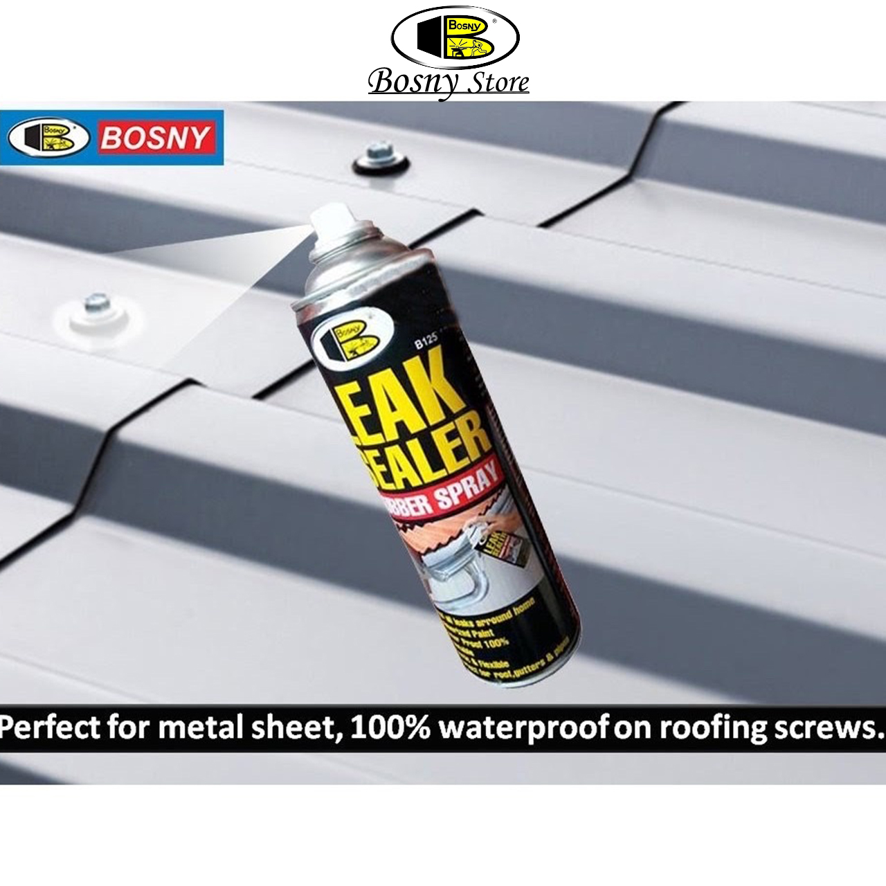 Sơn xịt chống thấm Leak Sealer Bosny - Giải pháp đa năng cho các vết nứt và rò rỉ