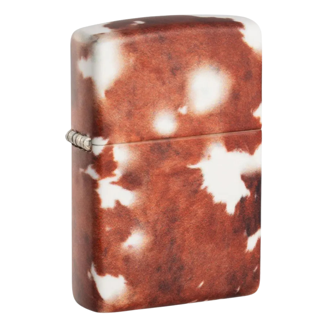 Bật Lửa Zippo Chính Hãng Mỹ Cow Print Design  – Thiết Kế Da Bò Độc Bản, Chống Gió, Quà Tặng Đẳng Cấp