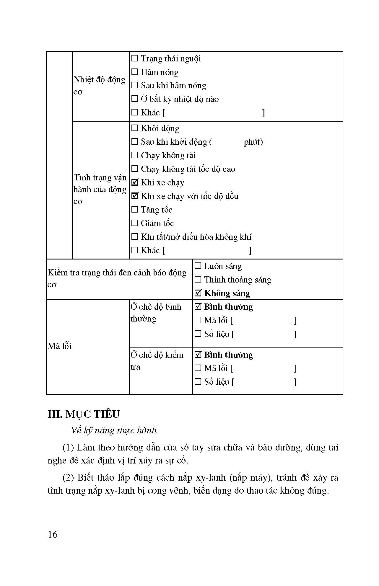 Kỹ Thuật Bảo Dưỡng Và Sửa Chữa Ô Tô Hiện Đại - Sửa Chữa Động Cơ Ô Tô 