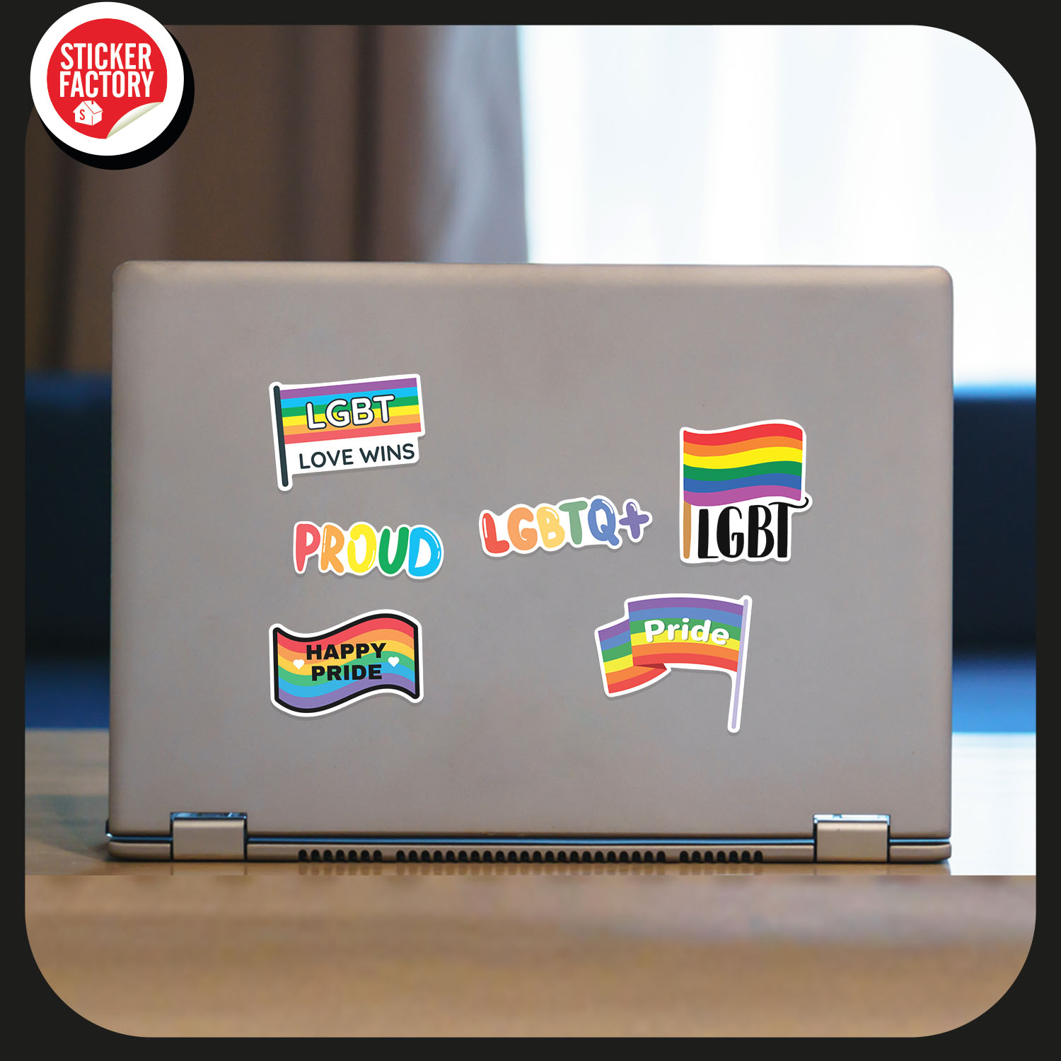 LGBT - Set 30 sticker decal hình dán nón bảo hiểm, laptop, xe máy, ô tô - STICKER FACTORY