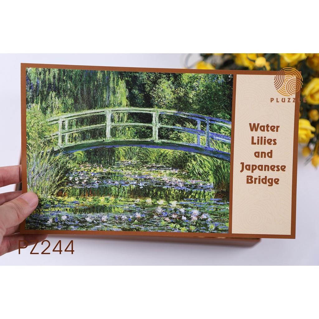 PLUZZLE Bộ xếp hình gỗ thông minh puzzle đồ chơi ghép hình 500 miếng - PZ244 - Water Lilies and Japanese Bridge