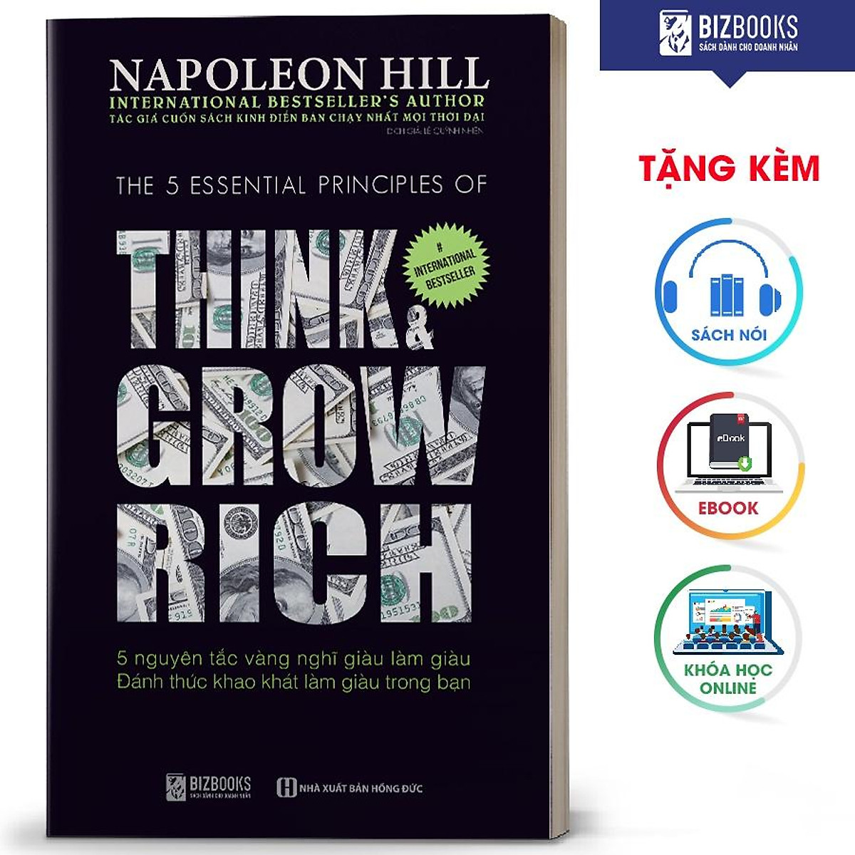 BIZBOOKS - Sách Think &amp; Grow Rich - 5 Nguyên Tắc Vàng Nghĩ Giàu Làm Giàu: Đánh Thức Khao Khát Làm Giàu Trong Bạn - MinhAnBooks