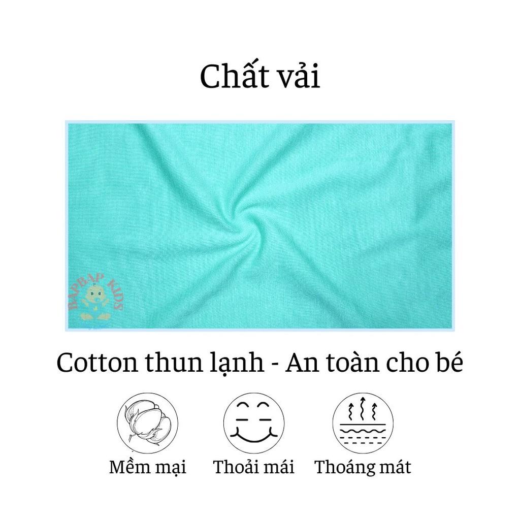 Bộ Cộc Tay Quần Dài Cho Bé Trai, Bé Gái BAPBAP Vải Thun Lạnh Minkymom Họa Tiết Thú Hoạt Hình, Đồ Bộ Trẻ Em Mặc Nhà