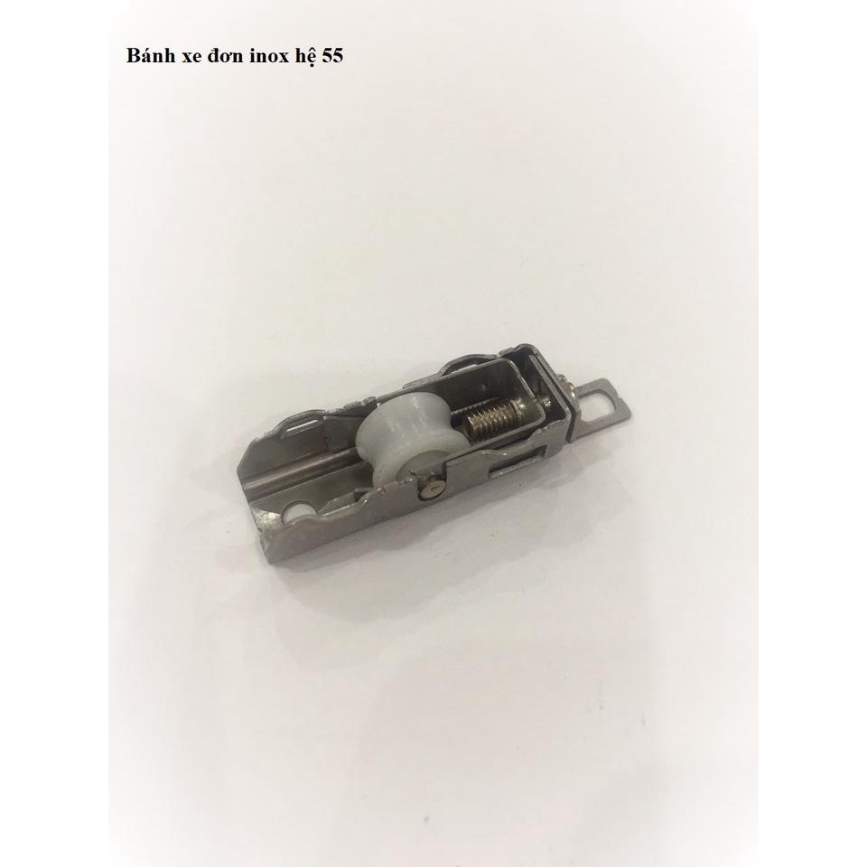 Bánh xe lùa đơn và đôi inox dùng cho cửa nhôm