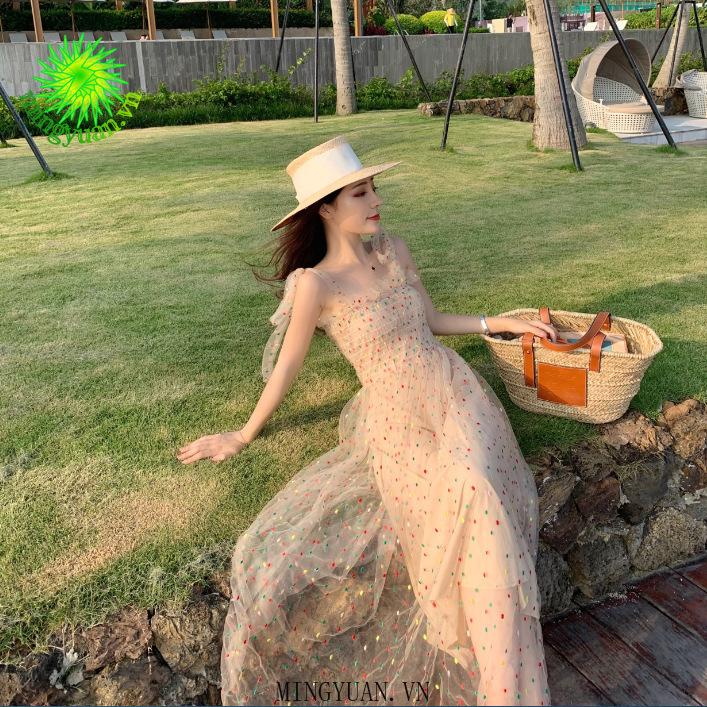 Đầm Nữ Không Tay Vai Dây Thời Trang Quyến Rũ