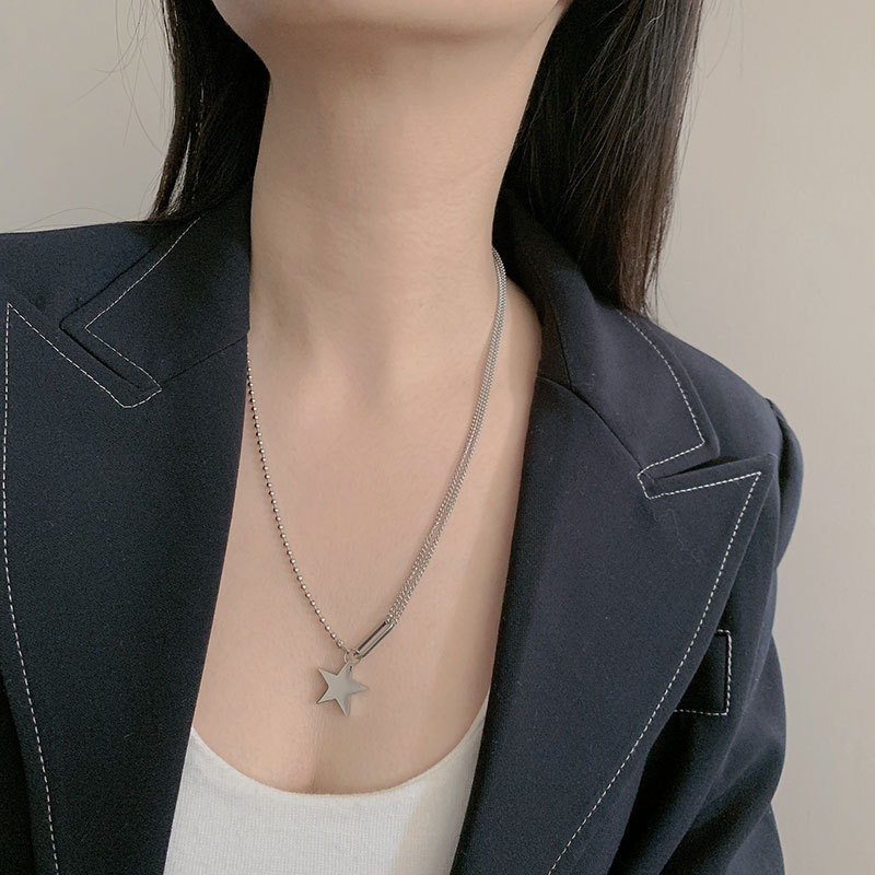 Dây chuyền vòng cổ ngôi sao unisex