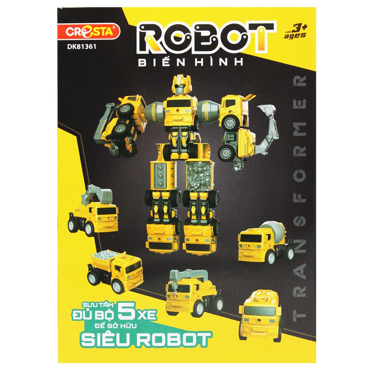 Đồ Chơi Robot Biến Hình - Xe Trộn Bê Tông - Cresta DK81361