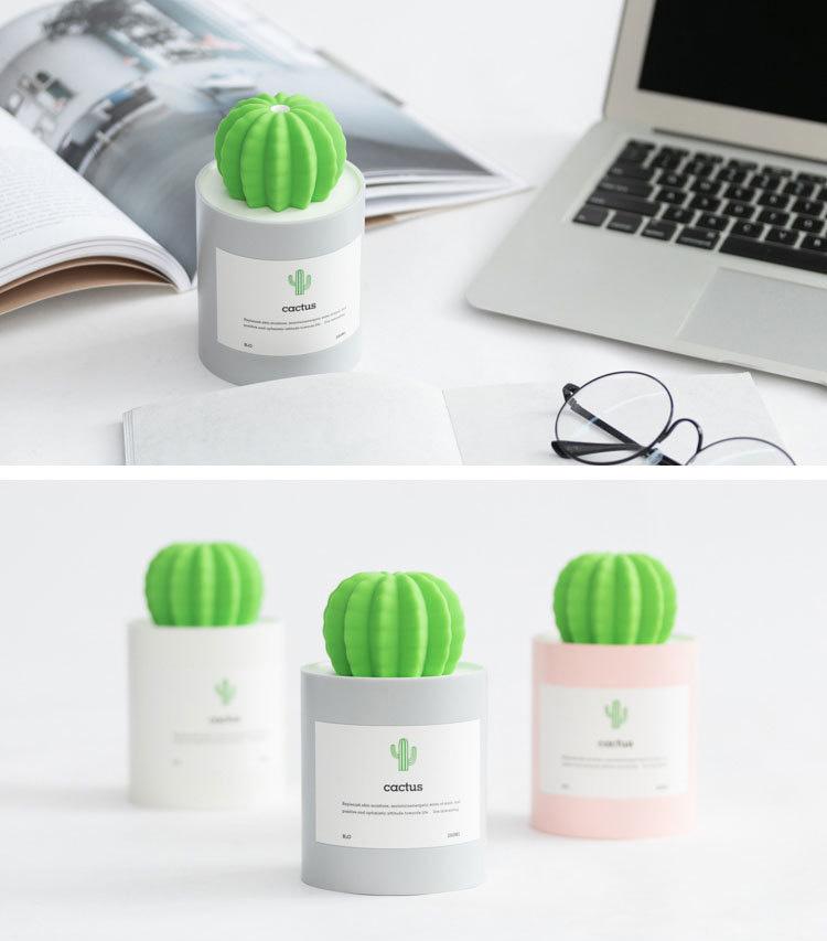 Mini Dễ Thương Xương Rồng Máy Phun Sương Tạo Độ Ẩm Hương Thơm Khuếch Tán Thông Minh Thời Gian 280ML Phòng Ngủ Để Bàn Phun Sương Tạo Văn Phòng Ký Túc Xá USB Máy Tạo Độ Ẩm Không Khí