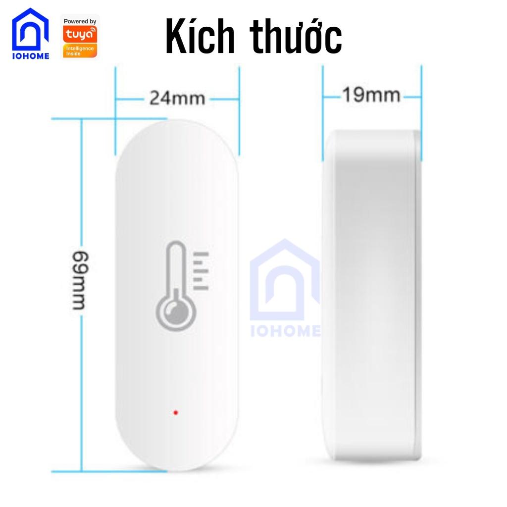 Cảm biến nhiệt độ độ ẩm thông minh tích hợp cảm biến độ ẩm Zigbee dùng app Tuya/ Smart life kèm 2 viên Pin AAA