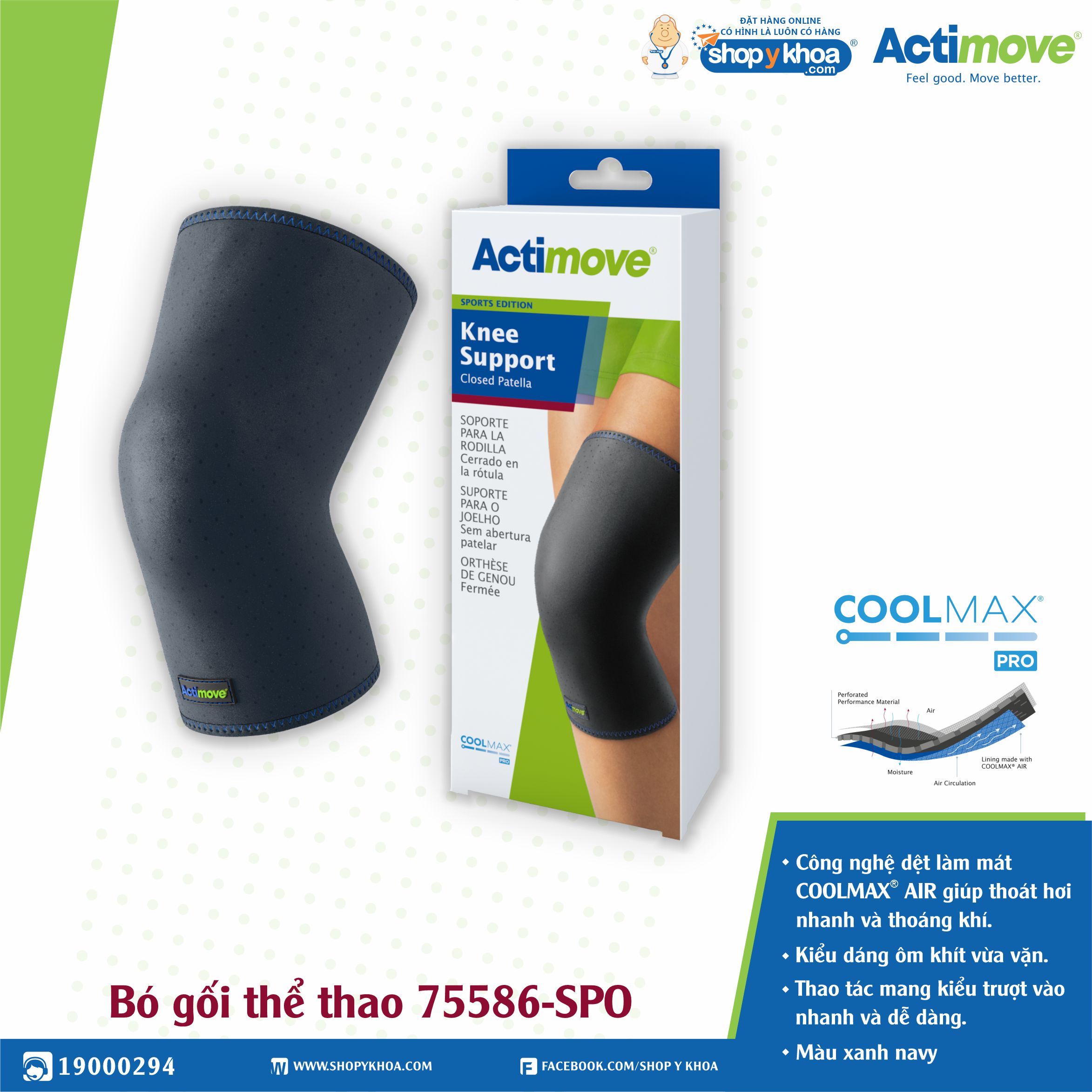 Bó gối thể thao 75586-SPO Actimove Knee Support