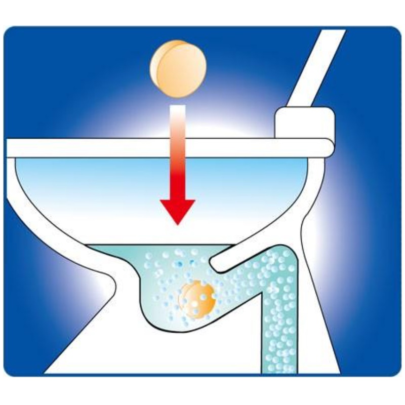 Set 03 viên tẩy rửa diệt khuẩn, khử mùi bồn cầu 10g - Hương cam - Made in Japan