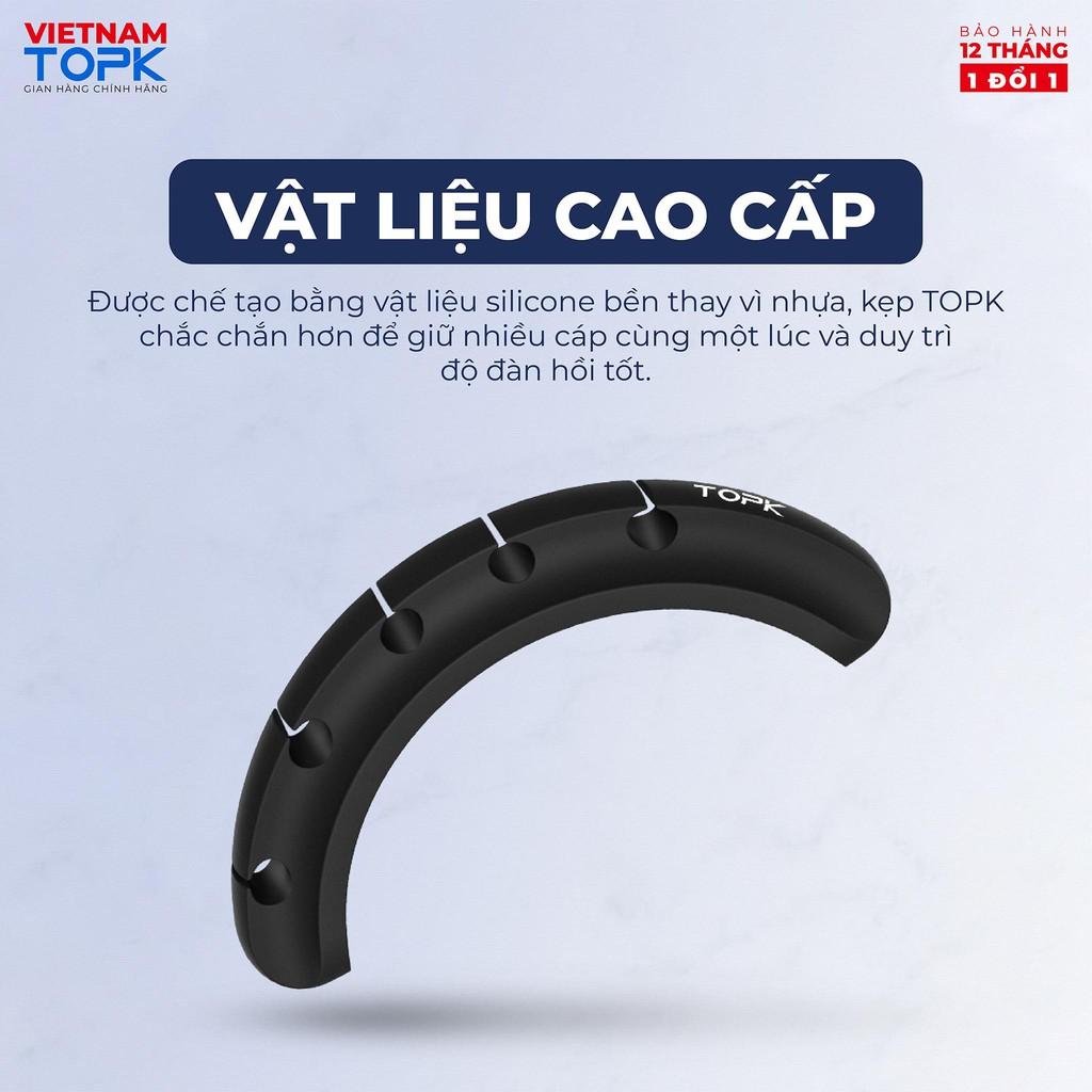 Kẹp cố định dây cáp TOPK L16 -Đế dán silicon gọn gàng tiện dụng - Hàng chính hãng