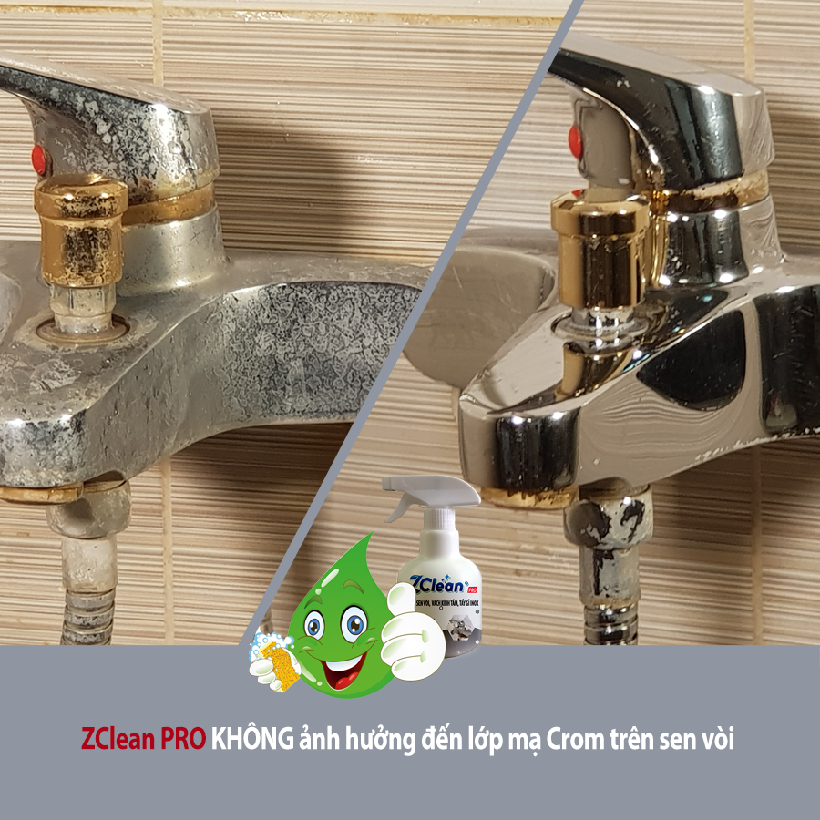 Combo Siêu tẩy PRO : Tẩy cặn Canxi trên sen vòi + Tẩy bồn cầu ố vàng