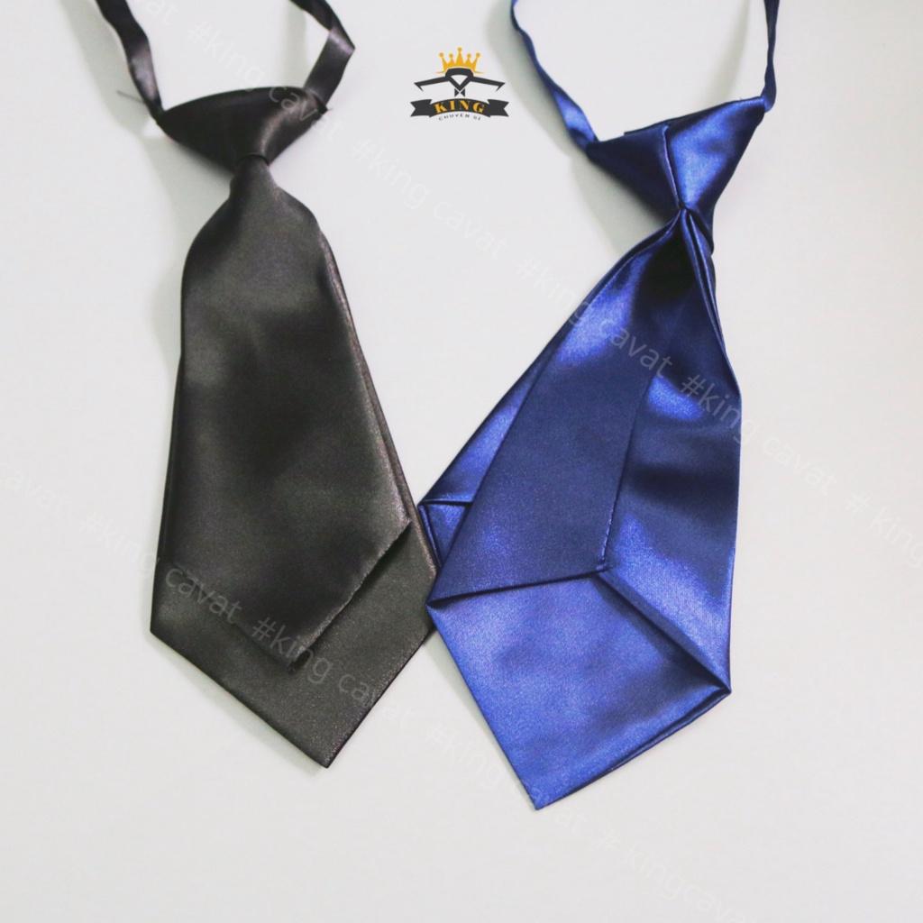 Cà vạt nữ KING công sở và học sinh vải phi bóng nhọn 2 lá style hàn quốc cao cấp giá rẻ C25