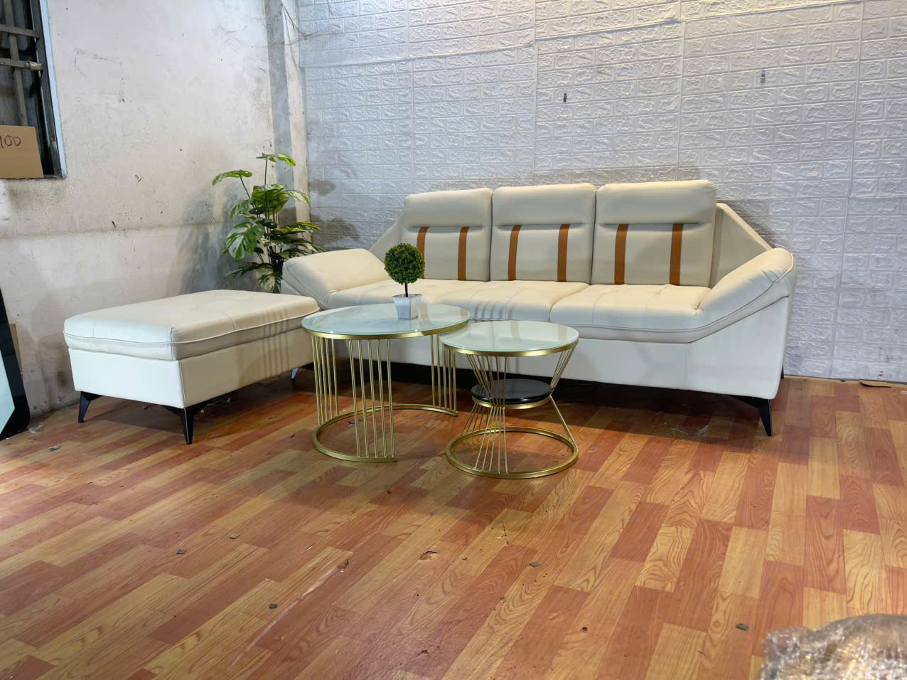 Sofa băng 2m kèm đôn nệm Juno sofa HLMCT màu lựa chọn kèm bàn như hình