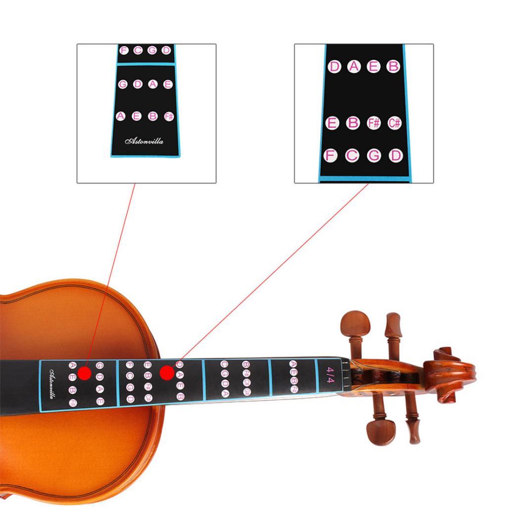 4/4 Size Violin Finger Guide Fingerboard Note Sticker for Beginners Learners