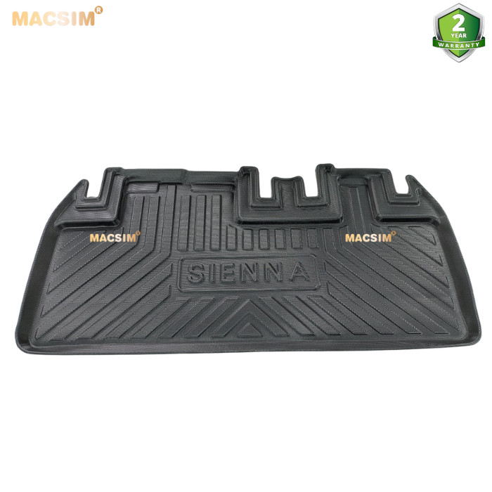 Thảm lót cốp Toyota Sienna 2014-2020  nhãn hiệu Macsim chất liệu tpv  màu đen hàng loại 2