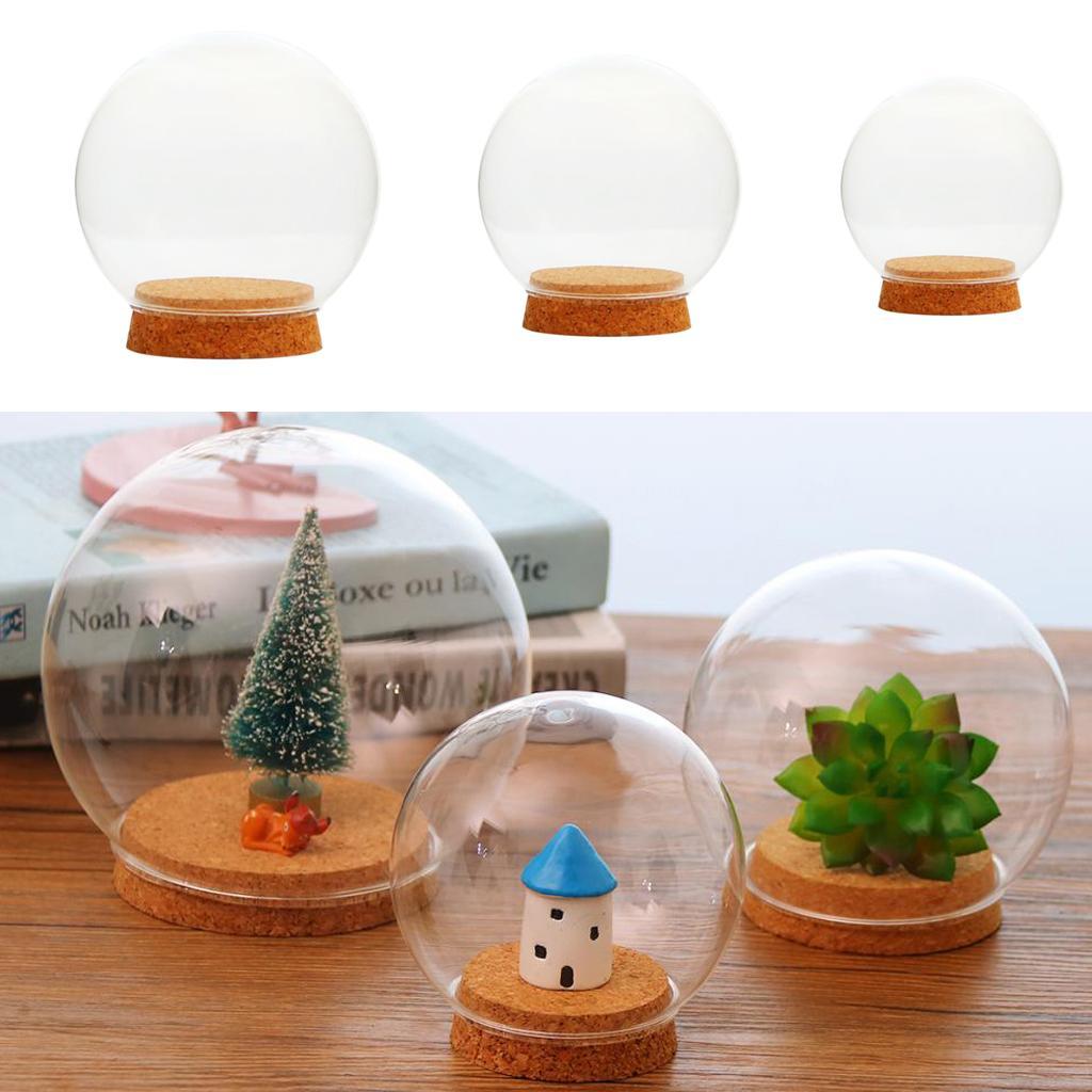 Glass Ball Shaped Cover Landscape Terrarium Container Lid Vase Bottle
