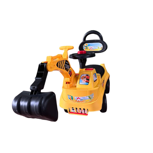 Xe chòi chân cẩu mã 1388 cho các bé, có còi, có nhạc, điều khiển được cần cẩu