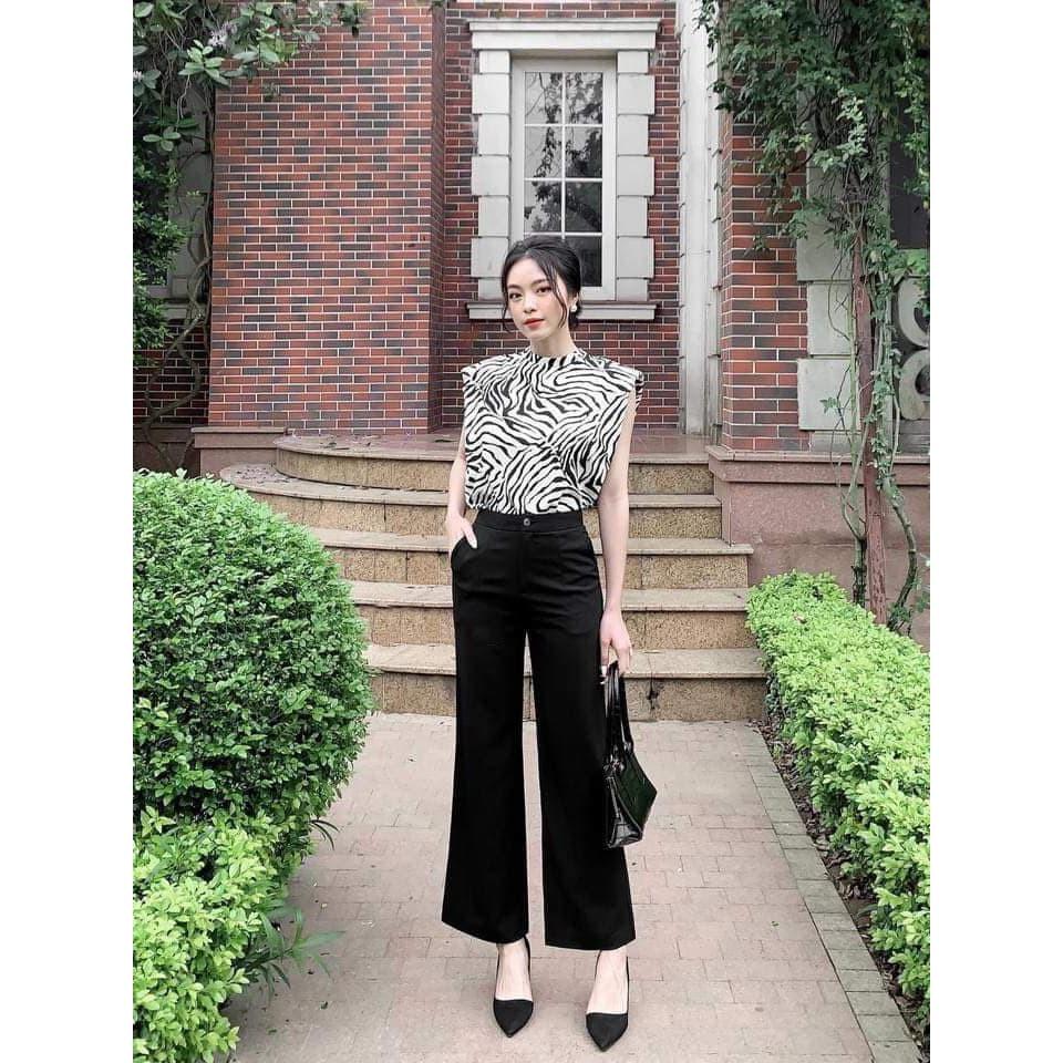 Quần ống rộng culottes công sở cao cấp