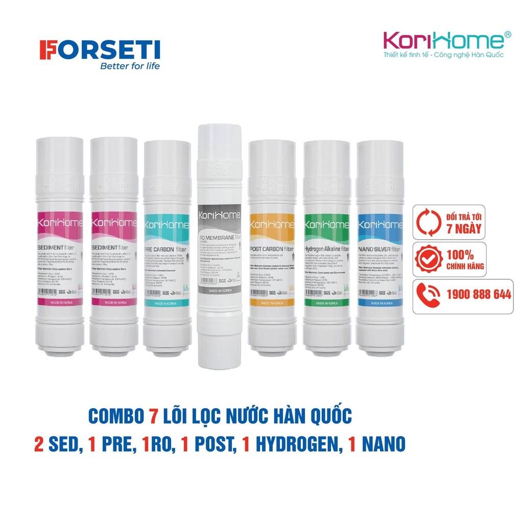 Combo 7 lõi lọc nước Korihome Hàng chính hãng dùng cho máy lọc nước Korihome WPK-902