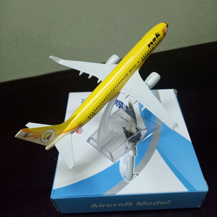 Mô hình máy bay tĩnh B747 Nok Air 16cm (Yellow)