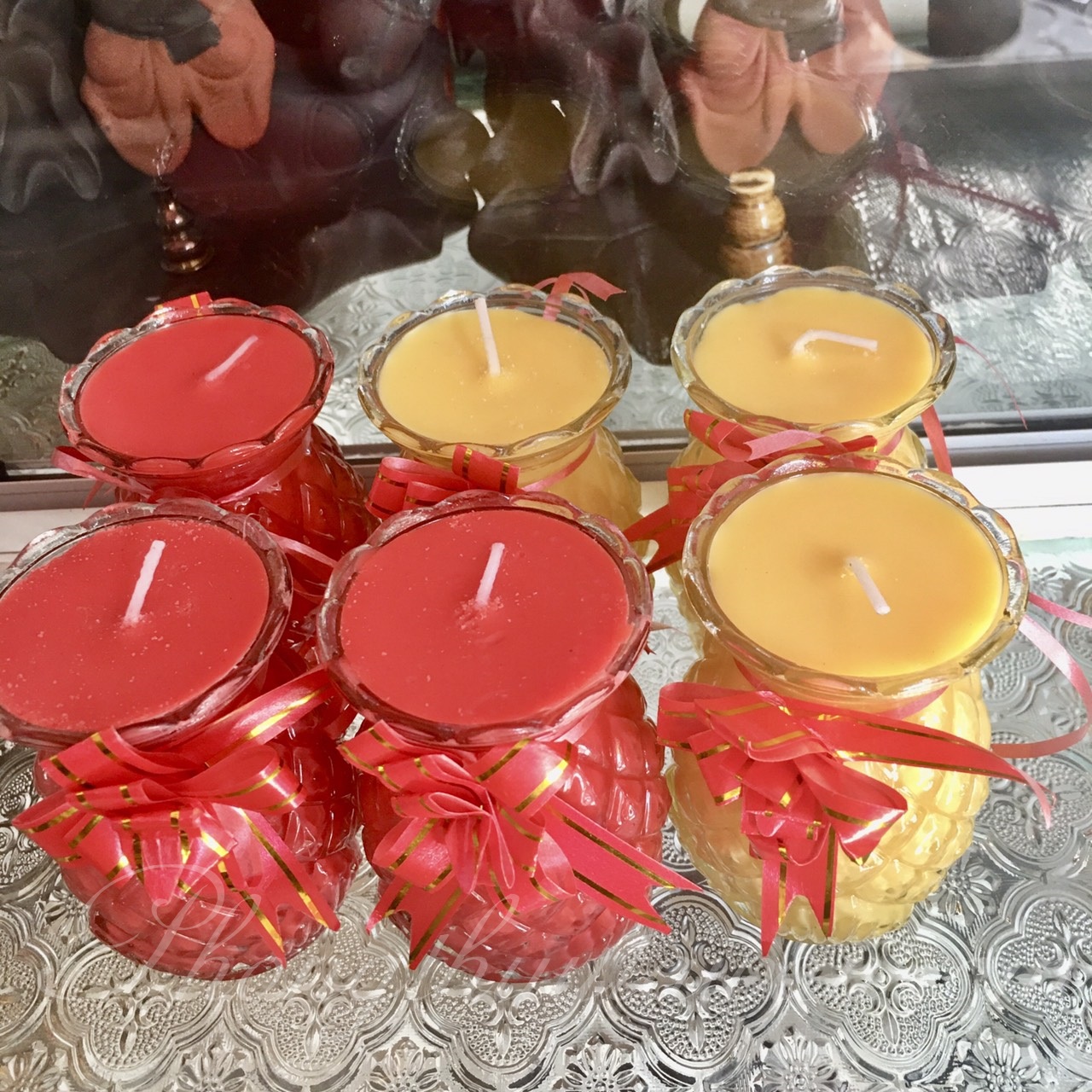 Nến ly bơ TRÁI THƠM 1 NGÀY tự nhiên, không khói .