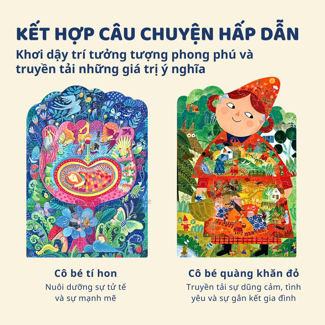 Xếp hình truyện cổ tích mideer Artist Fairytale Puzzle, Đồ chơi giáo dục trẻ em