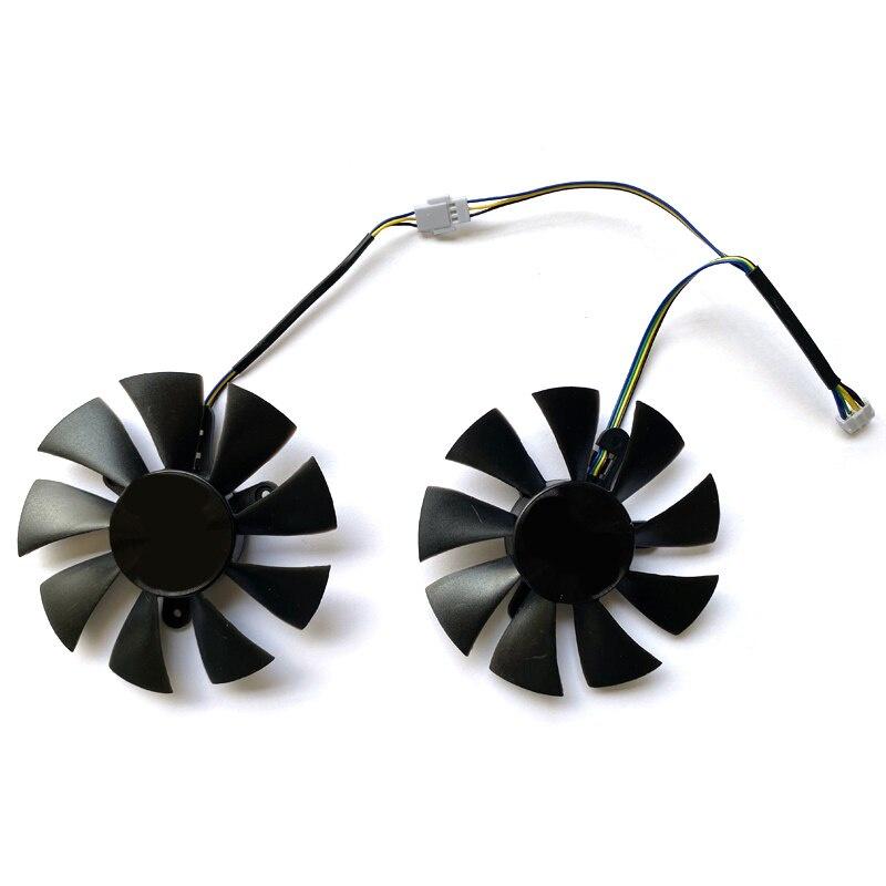 Set 2 Quạt Tản Nhiệt 87MM PLA09215B12H DC12V 0.55A 4PIN GPU Dành Cho DATALAND Radeon RX 580 590 Thẻ